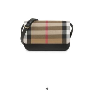Burberry Beige and Black Plaid Shoulder Bag